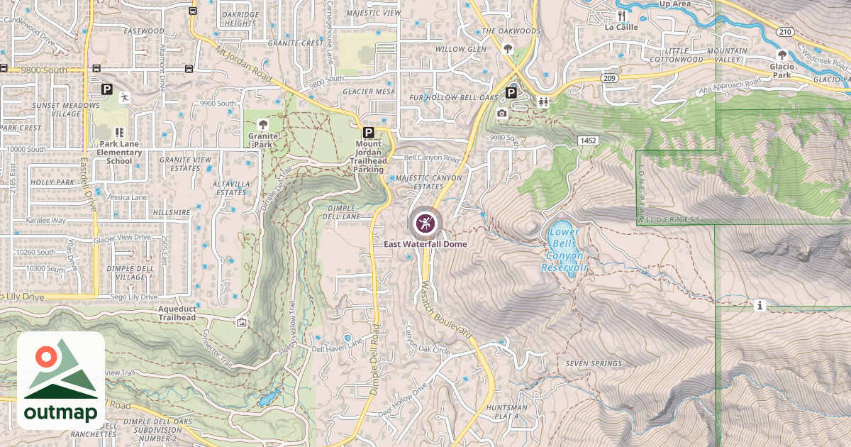 Map of East Waterfall Dome