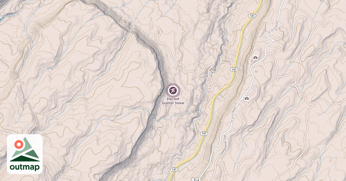 Map of Elected Quitter Stone