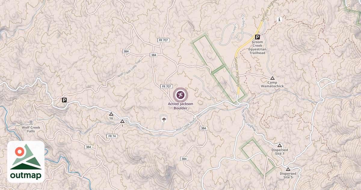 Map of Action Jackson Boulder