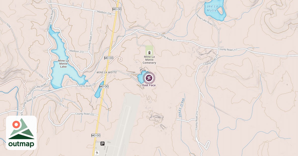 Map of East Face