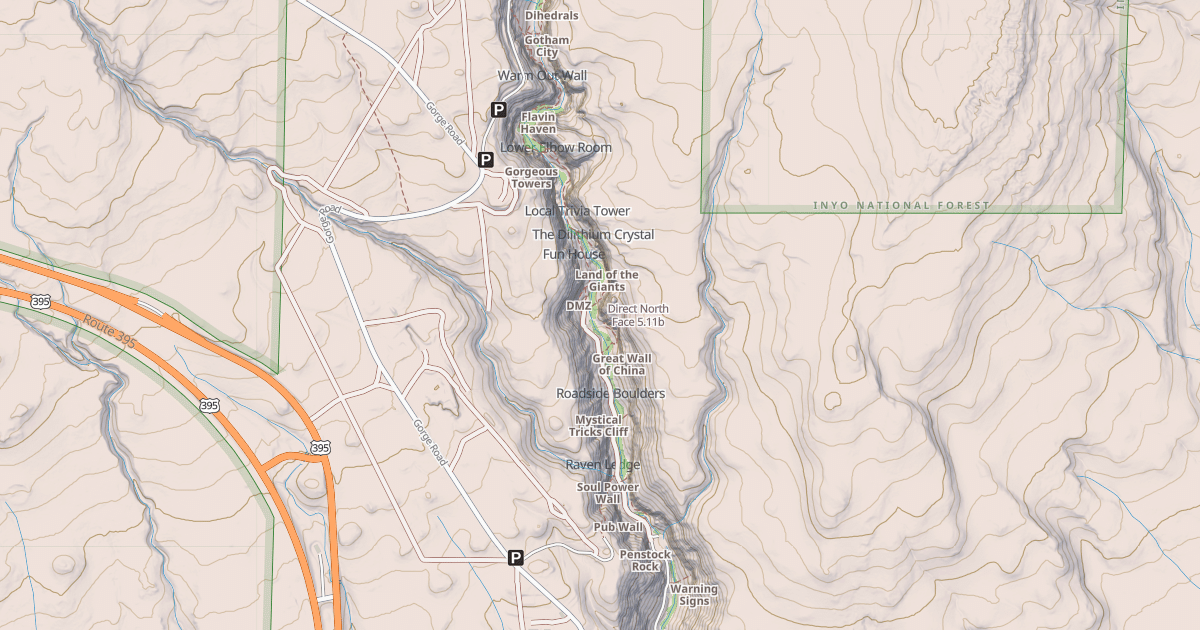 Map preview of Direct North Face