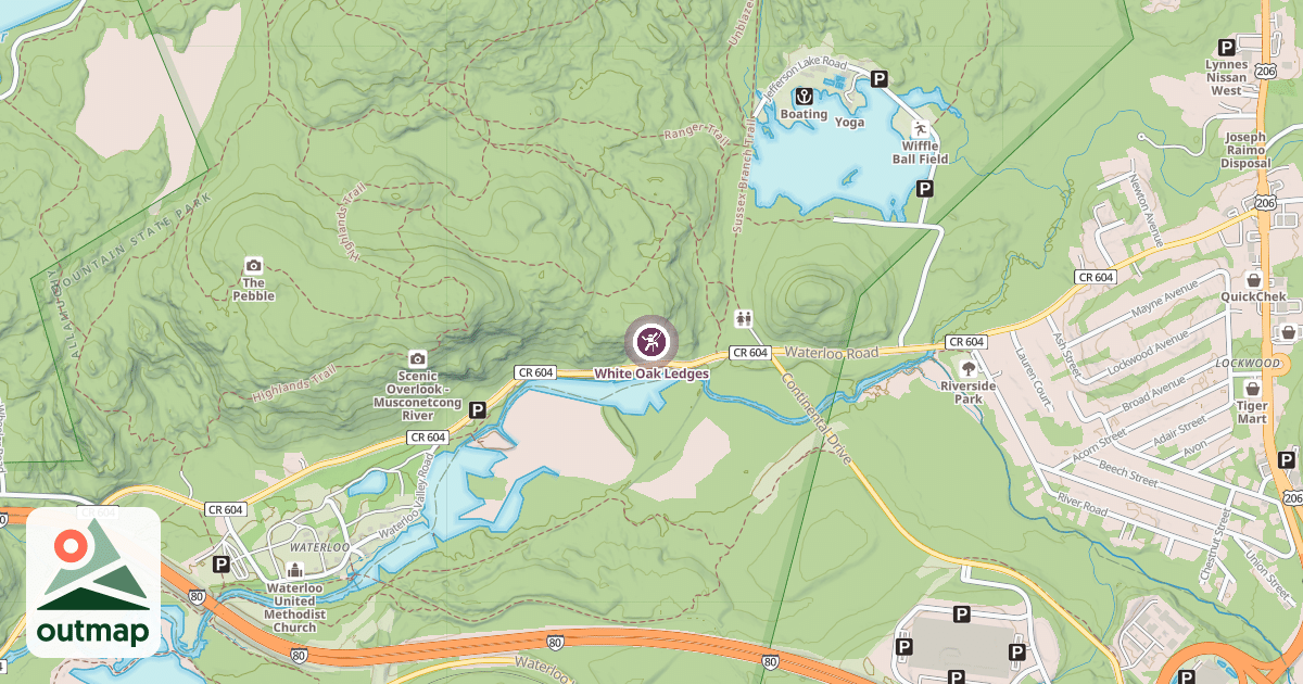 Map of White Oak Ledges