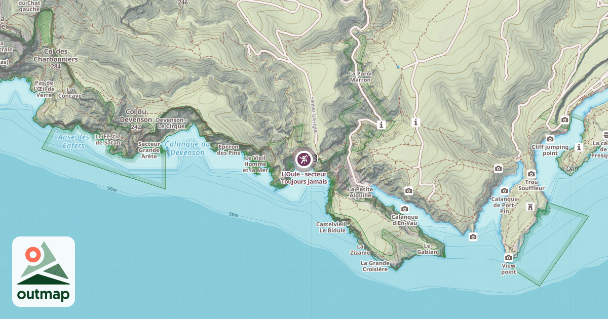 Map of L’Oule - secteur Toujours Jamais