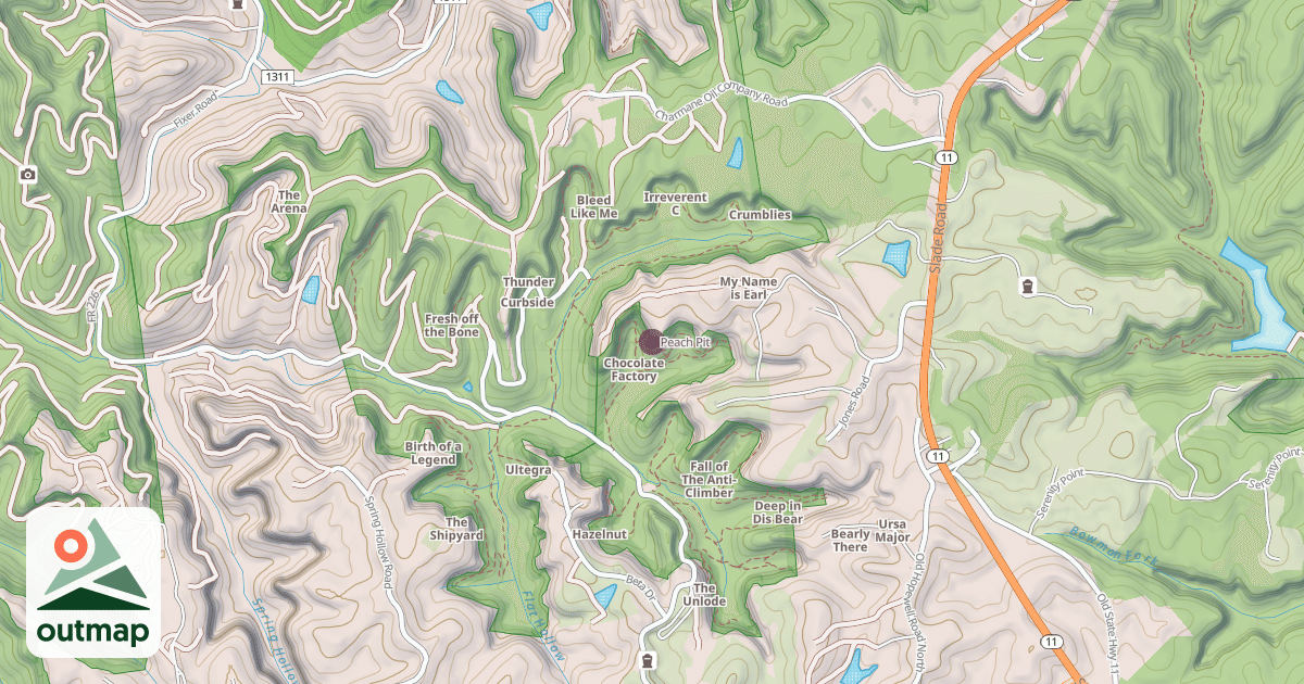 Map of Peach Pit