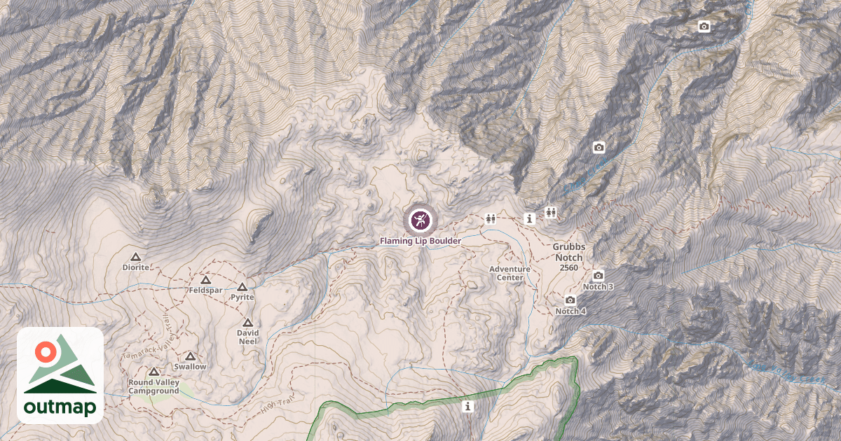 Map of Flaming Lip Boulder