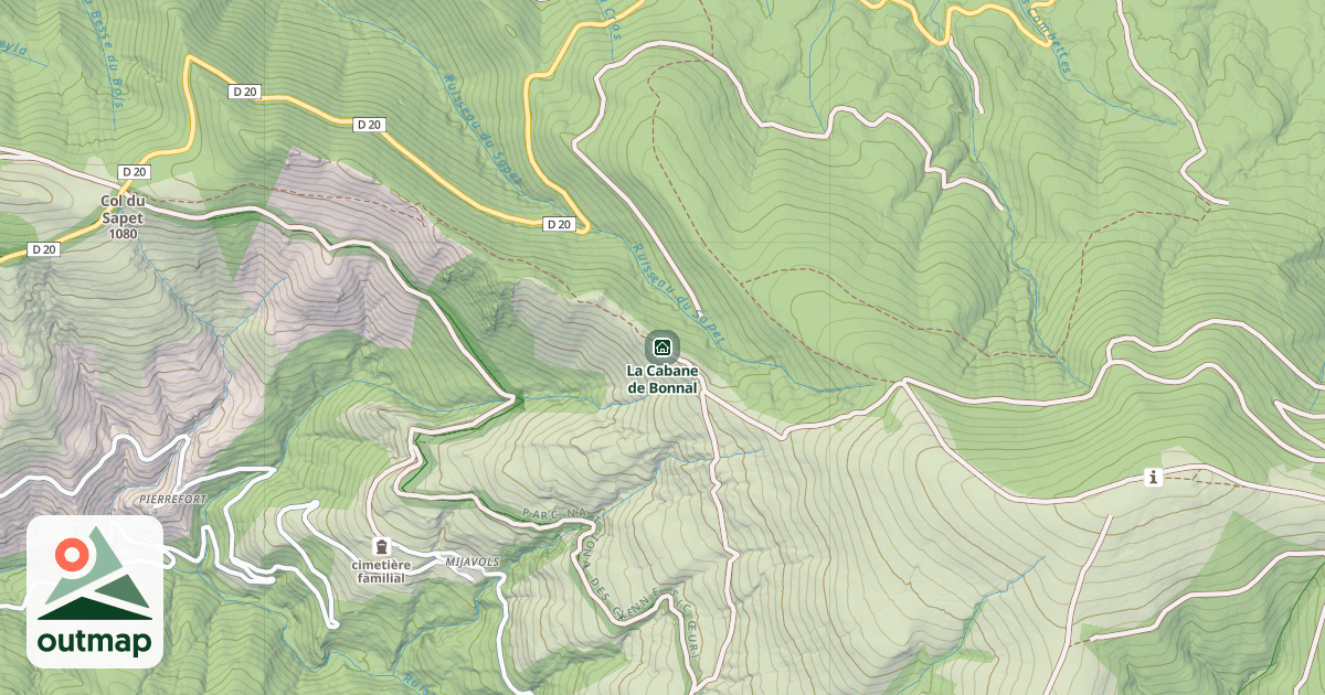 Map of La Cabane de Bonnal