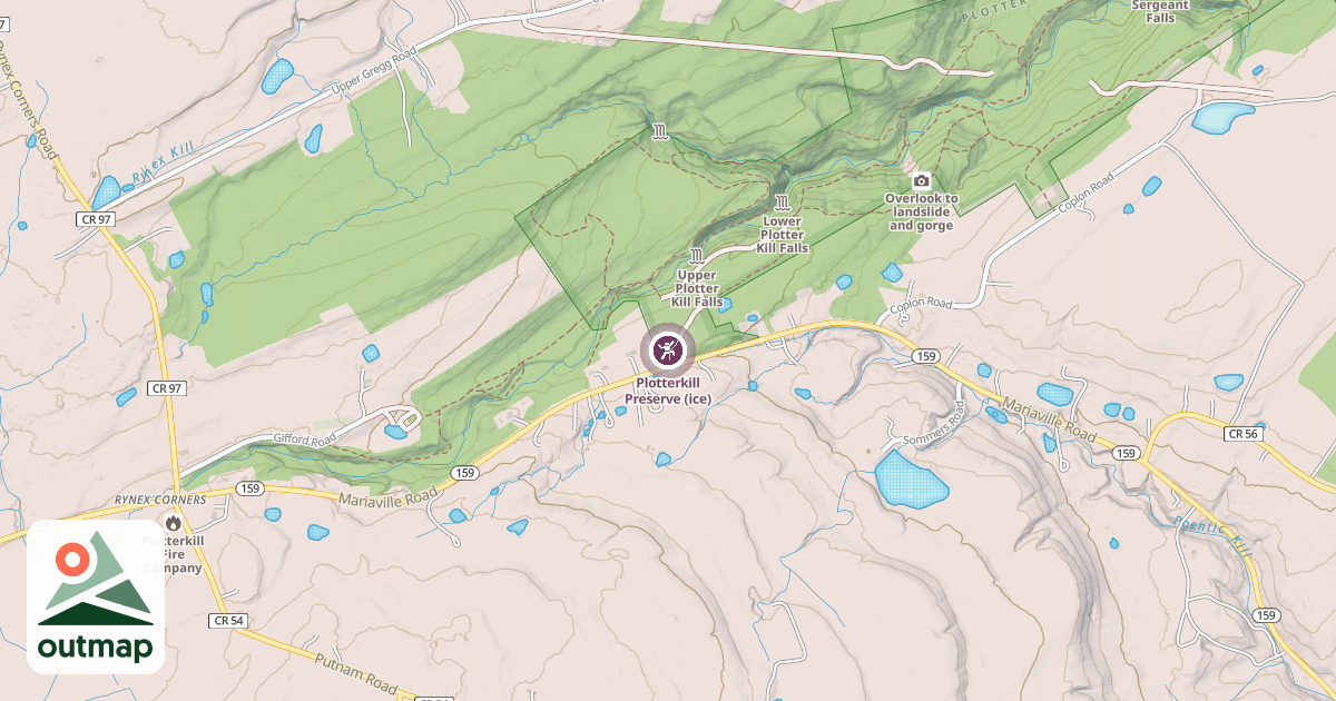Map of Plotterkill Preserve (ice)