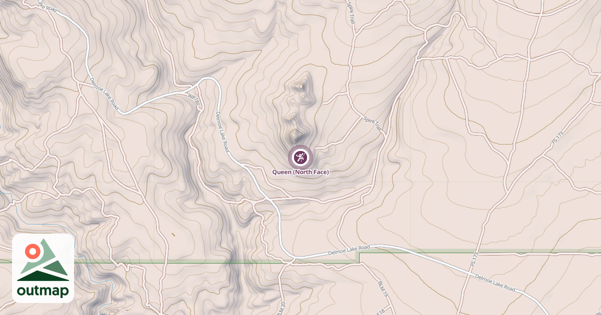 Map of Queen (North Face)