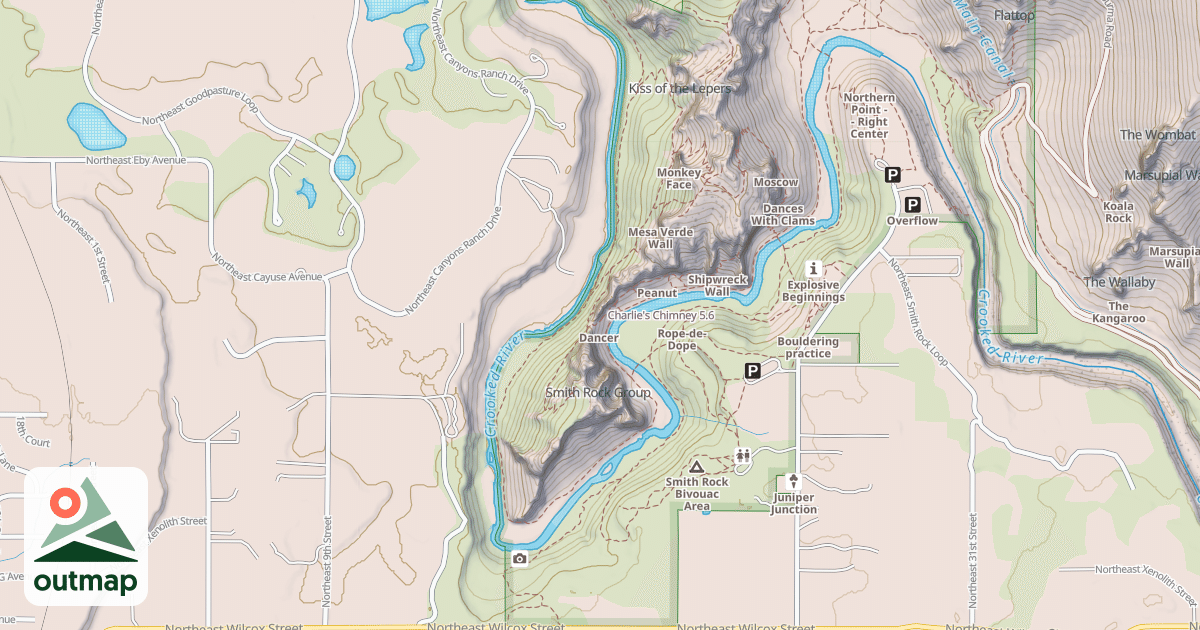 Map of Charlie's Chimney