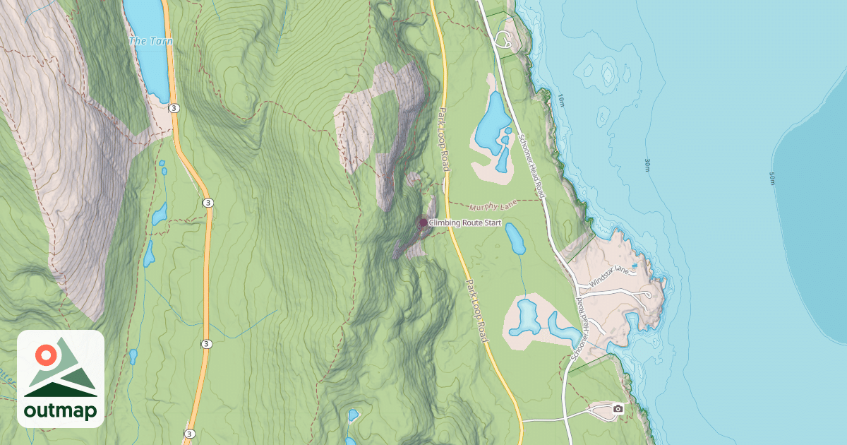 Map of Climbing Route Start