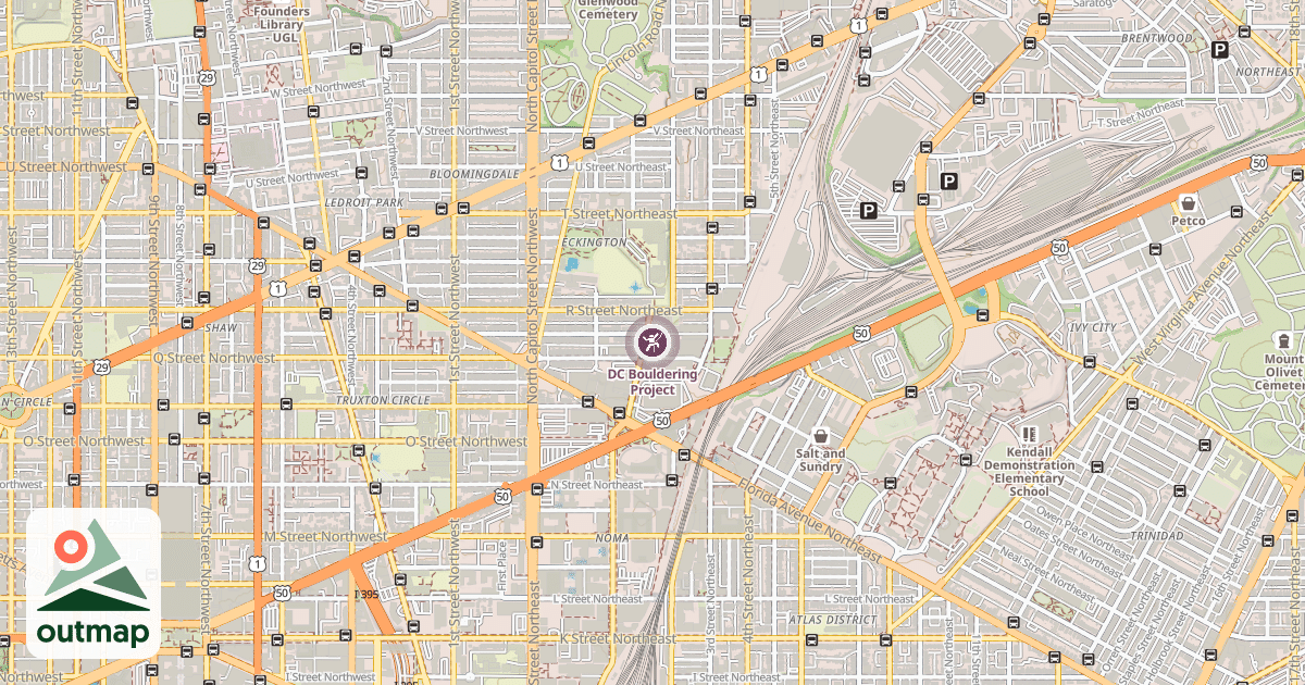 Map of DC Bouldering Project