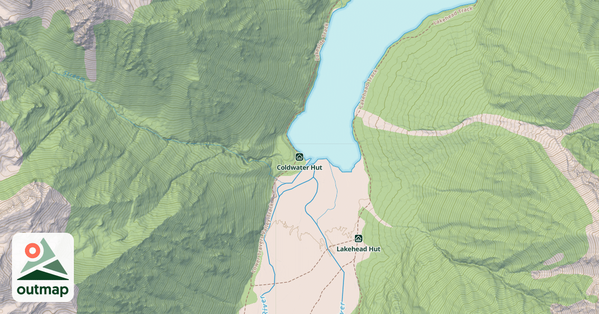 Map of Coldwater Hut