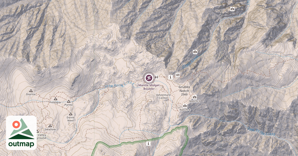 Map of Mantle Midget Boulder