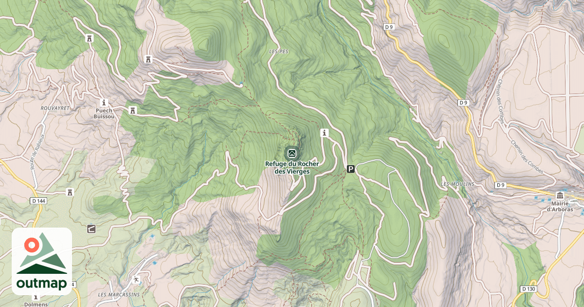 Map of Refuge du Rocher des Vierges