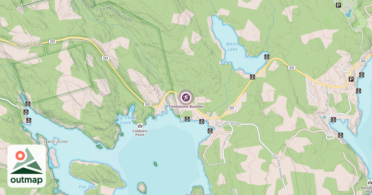 Map of Tombstone Boulder