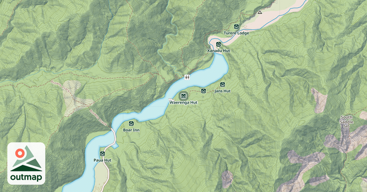 Map of Waerenga Hut
