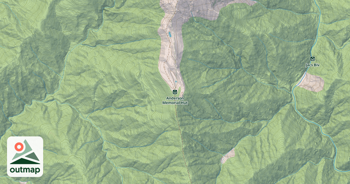 Map of Anderson Memorial Hut