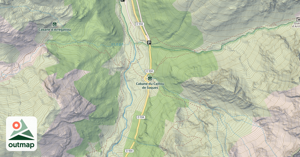 Map of Cabane du Caillou de Soques