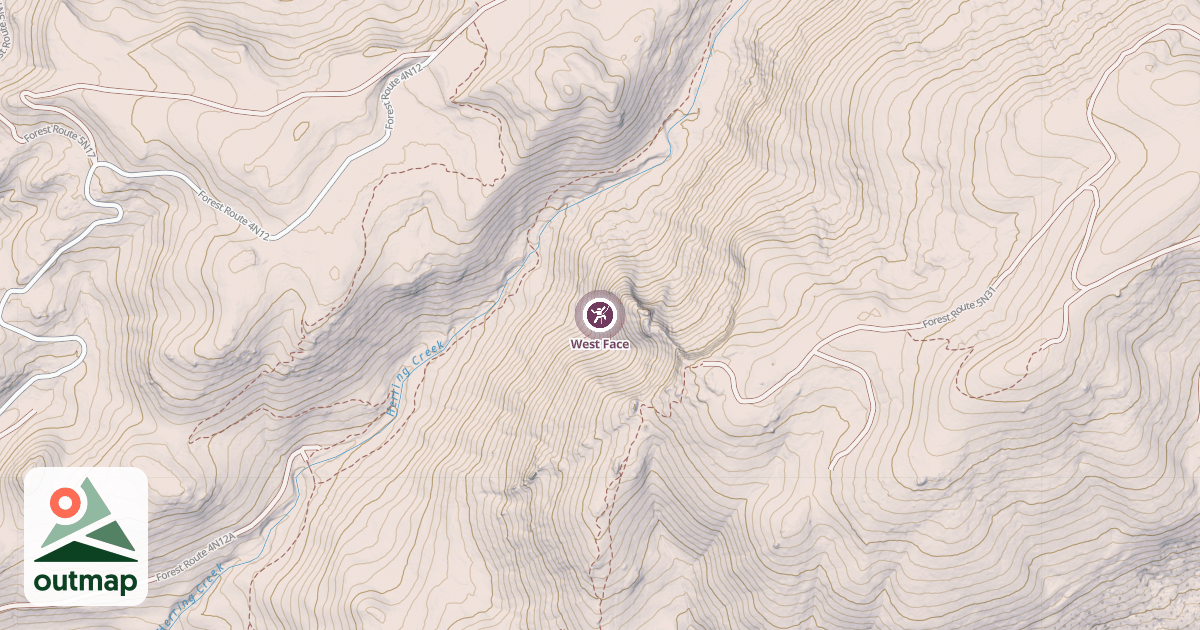 Map of West Face