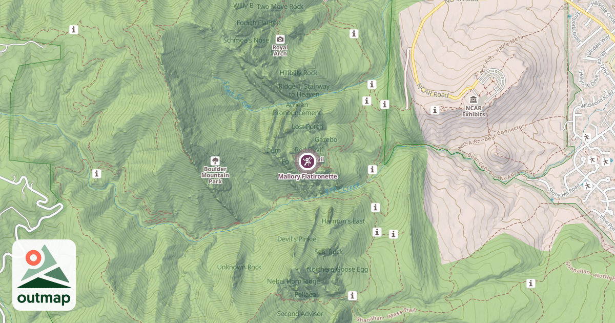 Map of Mallory Flatironette