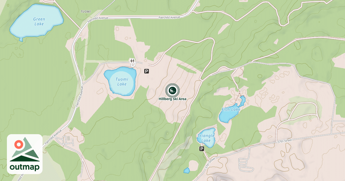 Map of Hillberg Ski Area