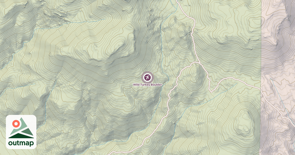 Map of Wild Turkey Boulder