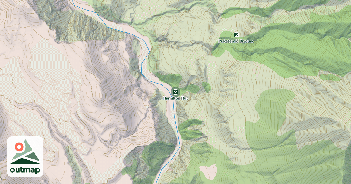 Map of Hamilton Hut