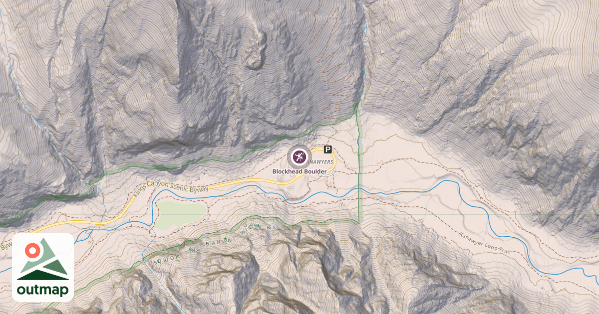 Map of Blockhead Boulder