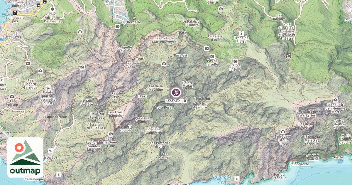 Map of Face Sud Est