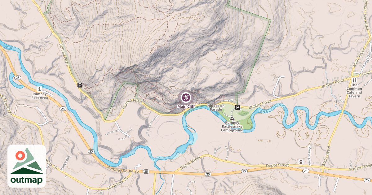 Map of Main Cliff