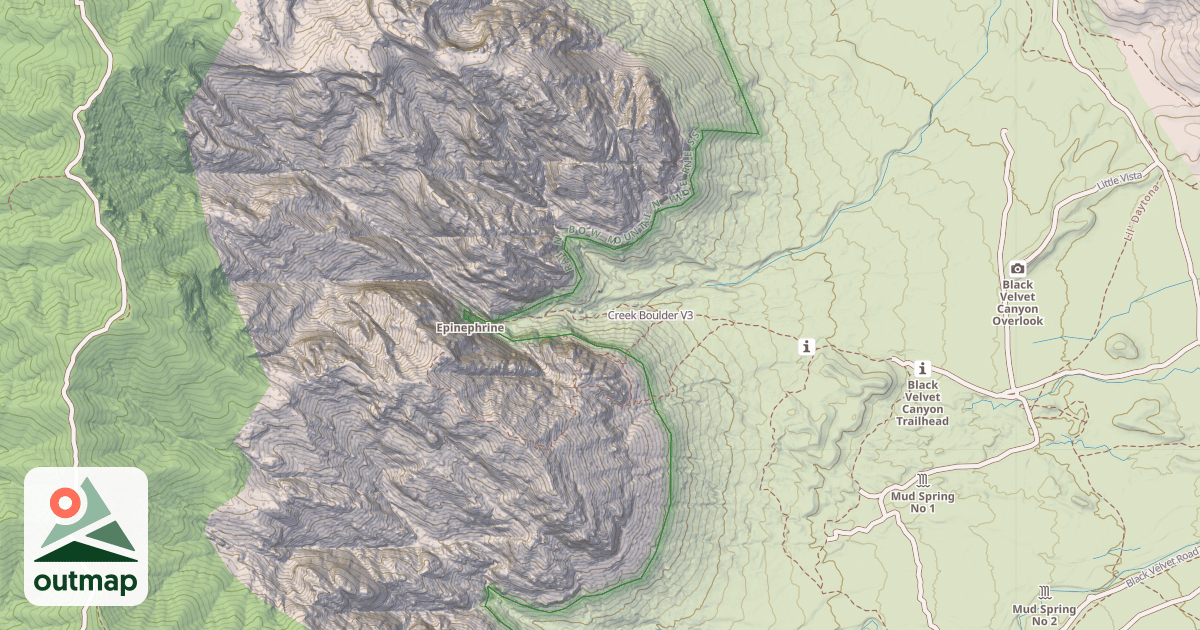 Map of Creek Boulder