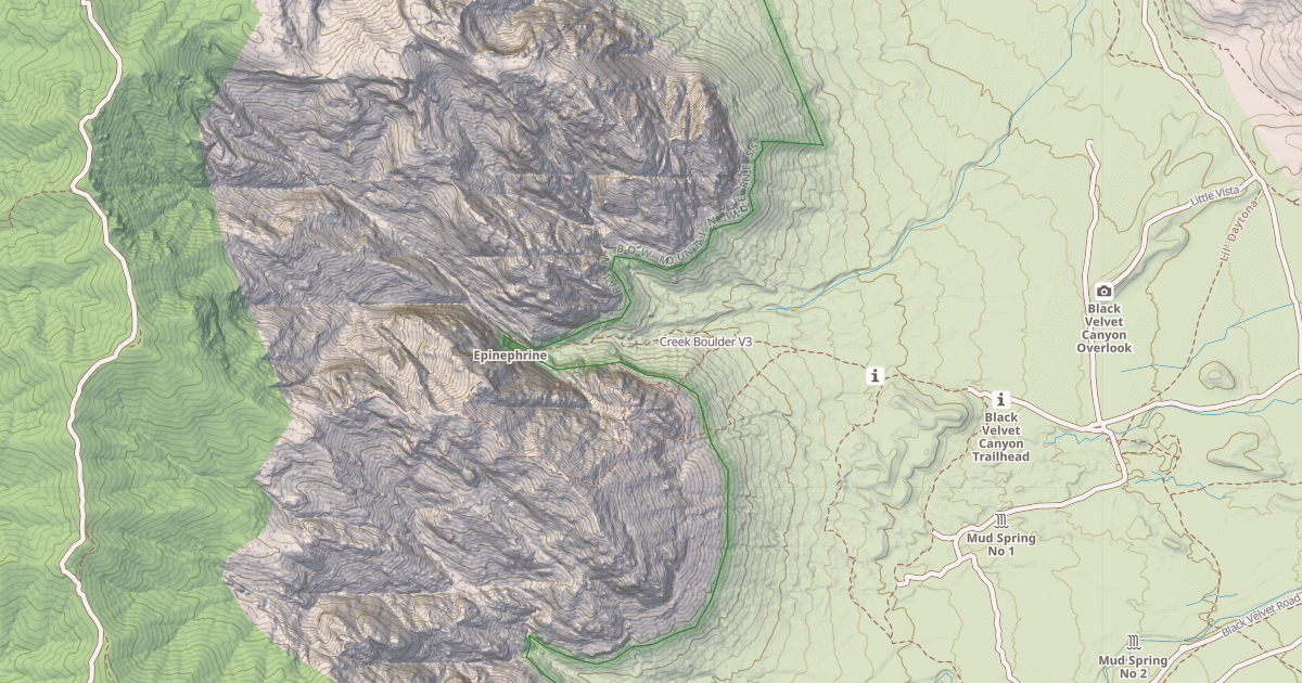 Map preview of Creek Boulder