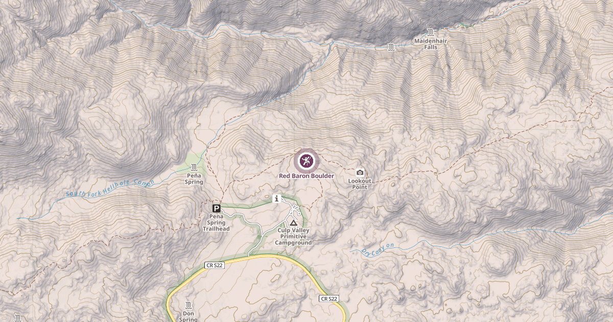 Map preview of Red Baron Boulder
