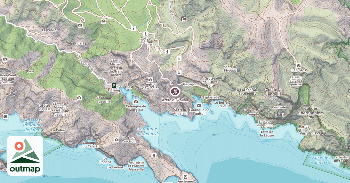 Map of Arête du Vallon