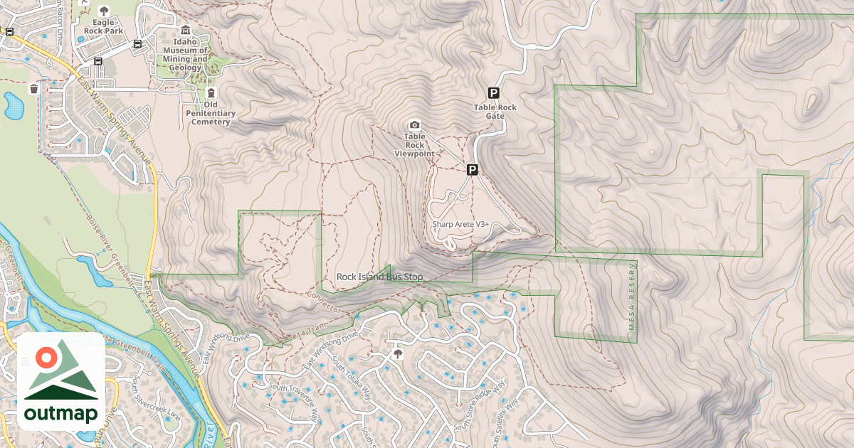 Map of Sharp Arete