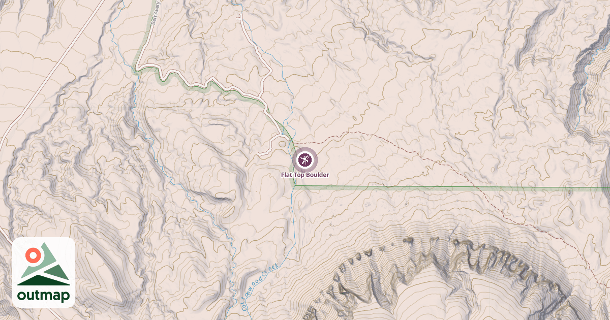 Map of Flat Top Boulder