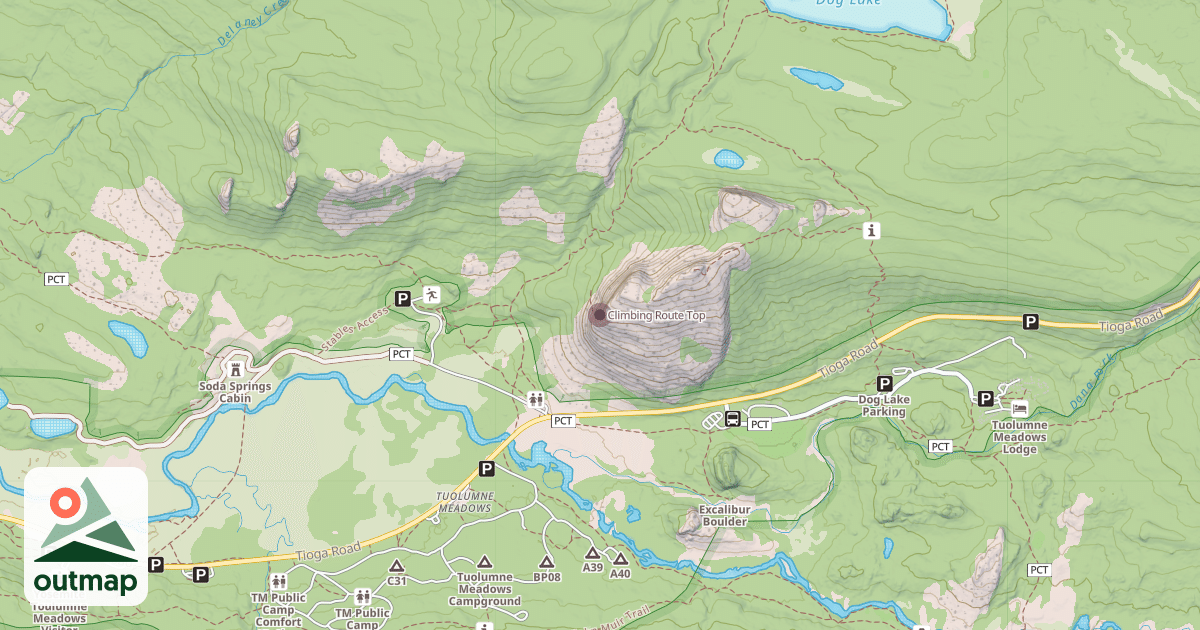 Map of Climbing Route Top