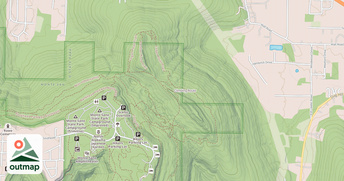 Map of Climbing Route