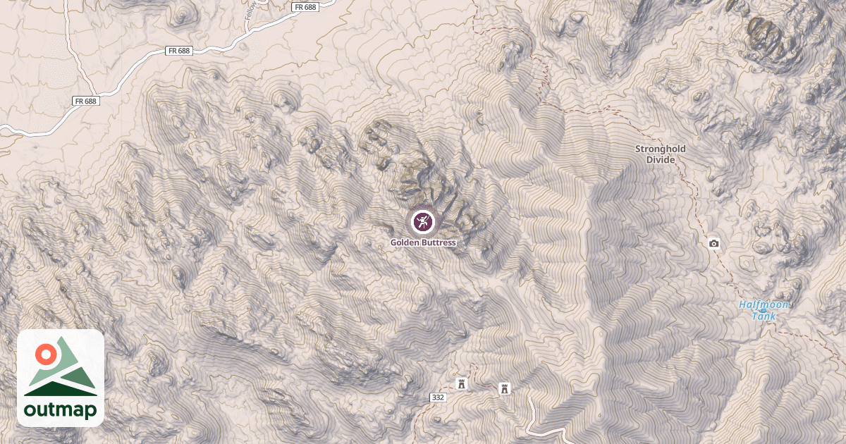 Map of Golden Buttress