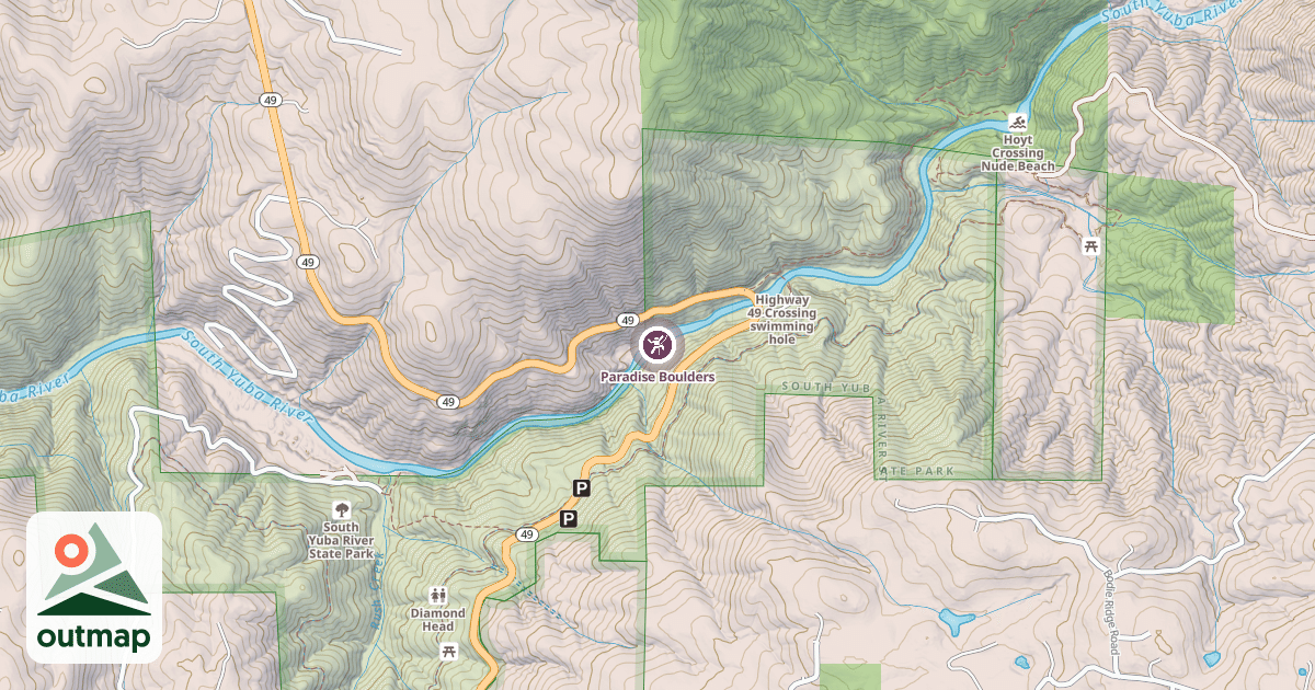 Map of Paradise Boulders
