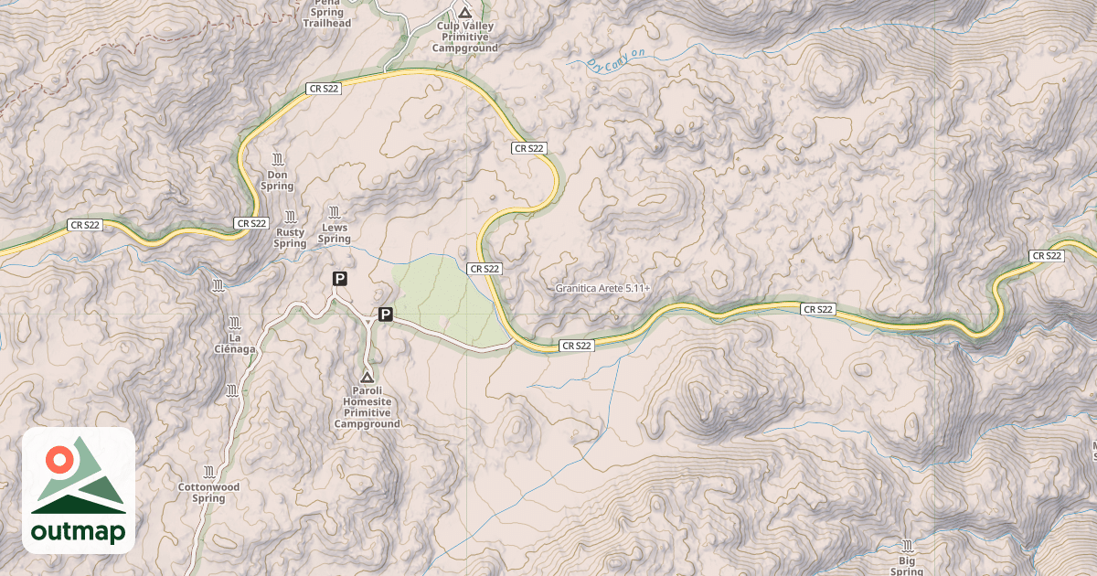 Map of Granitica Arete