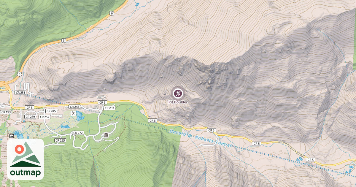 Map of Pit Boulder