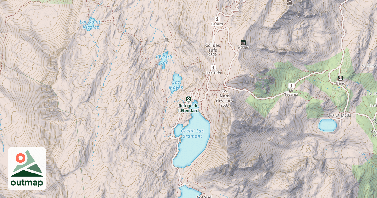 Map of Refuge de l'Étendard