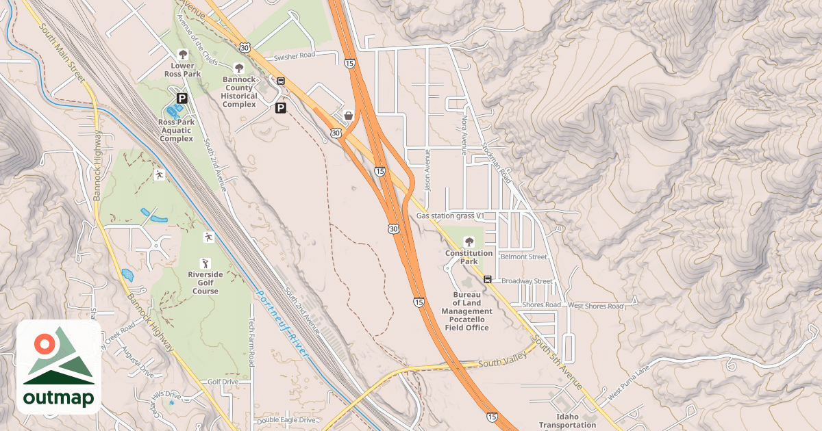 Map of Gas station grass
