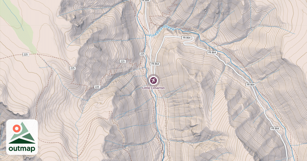 Map of Little Cimarron