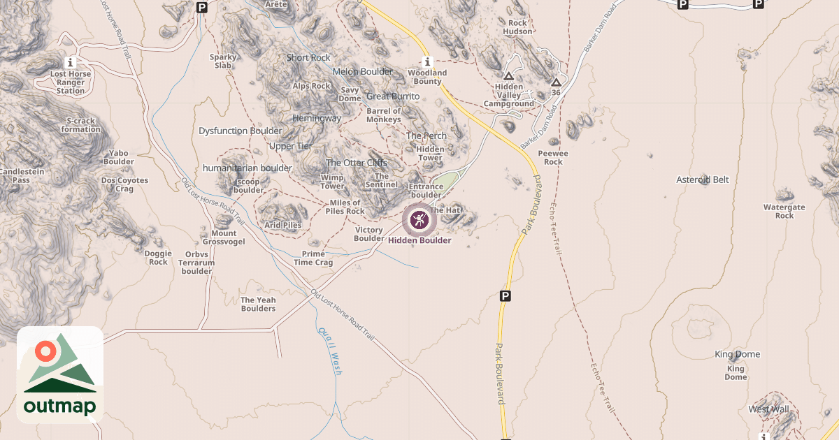 Map of Hidden Boulder