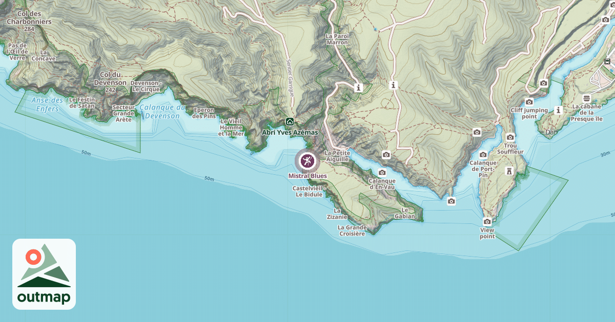 Map of Mistral Blues
