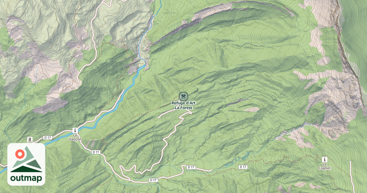 Map of Refuge d'Art La Forest