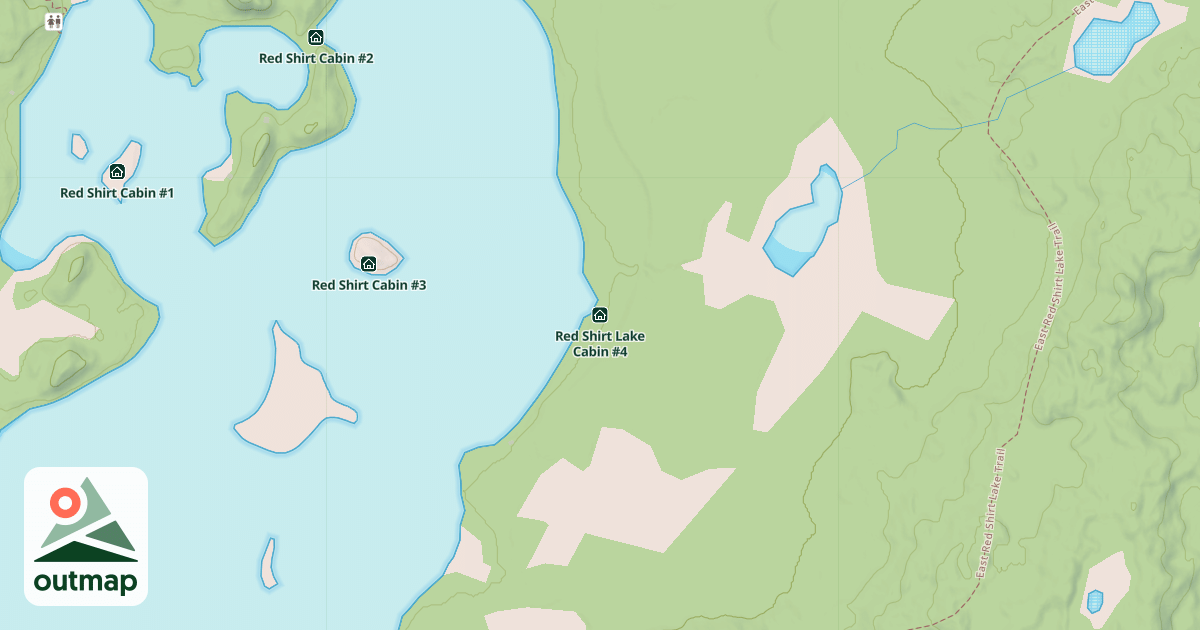 Map of Red Shirt Lake Cabin #4