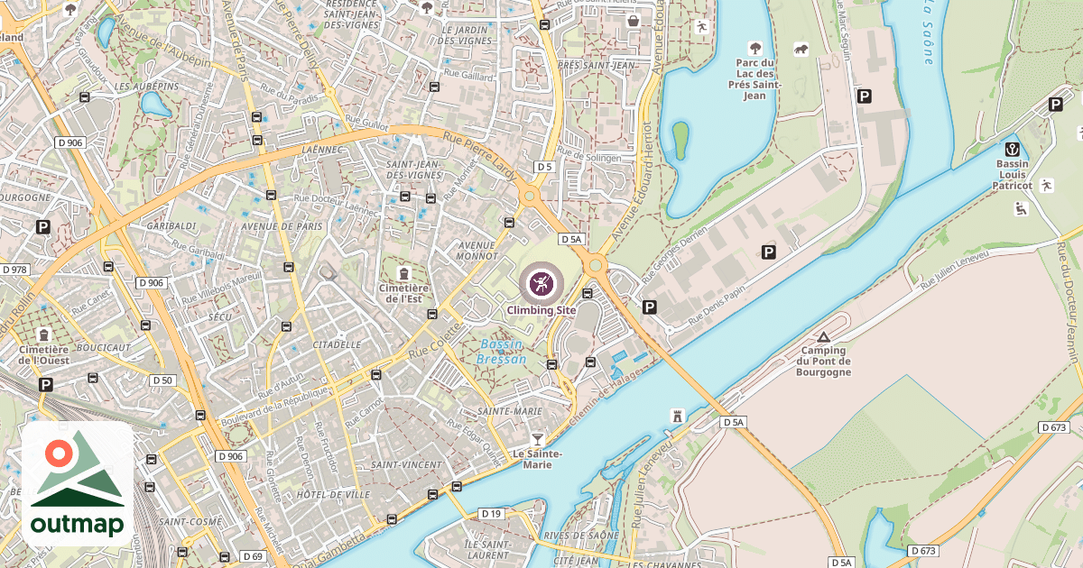 Map of Climbing Site